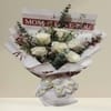 6 White roses Bouquet