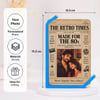 Gift 80s Personalized Couple Newspaper Photo Frame Stand