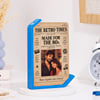 Buy 80s Personalized Couple Newspaper Photo Frame Stand