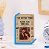 80s Personalized Couple Newspaper Photo Frame Stand