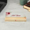 Acrylic Name Plate In Wooden Stand - Customized With Logo Online