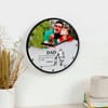 Gift Adorable Dad Personalized Round Wall Clock
