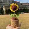 Buy Adorable Handmade Crochet Sunflower Pot- Single Piece