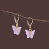Gift Alluring Pink Butterfly Earrings