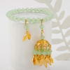 Gift Alluring Semi Precious Stone Lumba Rakhi For Bhabhi