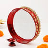 Buy Alluring Swastik Karwa Chauth Red Pooja Thali Hamper