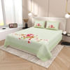 Alpine Green Floral King Bedsheet Set