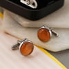 Amber Stone Round Men's Cufflinks Online