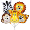 Animal Kingdom Foil Balloons - Set Of 5 Online