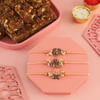 Antique Divinity Pearl Rakhis With Doda Barfi Online