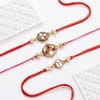Buy Antique Finish Meena Rakhi Set with Dry Fruits