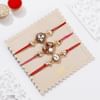 Buy Antique Finish Meena Work Rakhis-Set Of 3