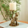 Shop Antique Gold Finish Jaguar Candle Holder