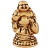 Gift Antique Laughing Buddha Gold Plated Statue