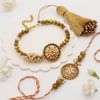 Gift Antique Pearl Bhaiya Bhabhi Rakhi Hamper