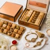 Antique Pearl Bhaiya-Bhabhi Rakhi with Baklava Online