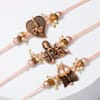 Gift Antique Pearl Rakhi Combo with Almonds & Cashews