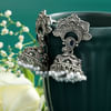 Gift Antique Silver Floral Jhumkis