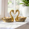 Antique Swan Couple Candle Holder