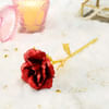 Gift Artificial Gold Plated Red Rose