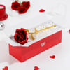 Artificial Gold Plated Red Rose