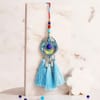 Artistic Blue Tassel Lumba Rakhi