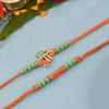 Gift Auspicious Beads Rakhis With Dry Fruits