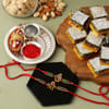 Auspicious Beads Rakhis With Tricolour Barfi And Pooja Thali Online