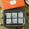 Shop Auspicious Beads Rakhis With Tricolour Barfi And Pooja Thali
