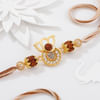 Auspicious Ganesha Rudraksha Rakhi With CZ Stones Auspicious Ganesha Rudraksha Rakhi With CZ Stones
