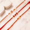 Gift Auspicious Om Swastik Rakhi Set of 3