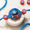 Gift Avengers Rakhi with Magnet Stationery Hamper