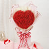 Gift Baby's Breath Red Heart Bouquet For Valentine's Day