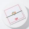 Shop Bal Ganesha Kids Rakhi with Bhaiya Bhabhi Mirror Rakhi Set