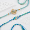 Gift Bal Krishna And Peacock Pastel Meenakari Rakhis - Set Of 2
