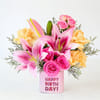 Buy Balloon and Flower Arrangement for Birthday