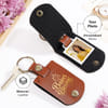 Gift Bappa's Blessing Personalized Leather Photo Keychain