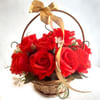 BASKET OF RED SILK ROSES Online