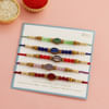 Buy Bead It Up Set of 5 Semi Precious Stone Rakhis