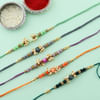 Gift Beads Pearls And CZ Rakhi (Set of 5)