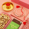 Beads Rakhi With Premium Goodies And Pooja Thali Online