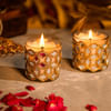 Beautiful Glass Adorned Noor Candles - Set Of 2 Online