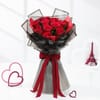 Gift Beautiful Red Roses and Chocolate Bento Cake Combo