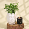 Gift Beautiful Syngonium Plant in a Ceramic Buddha Planter