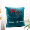 Shop Best Boyfriend Ever - Personalized Velvet Pocket Cushion - Blue