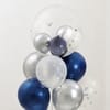 Buy Best Bro Blue Silver Balloon Arrangement for Rakhi
