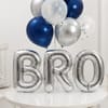 Shop Best Bro Blue Silver Balloon Arrangement for Rakhi