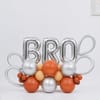 Gift Best Bro Brown Silver Balloon Arrangement for Rakhi