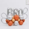 Buy Best Bro Brown Silver Balloon Arrangement for Rakhi
