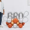 Best Bro Brown Silver Balloon Arrangement for Rakhi